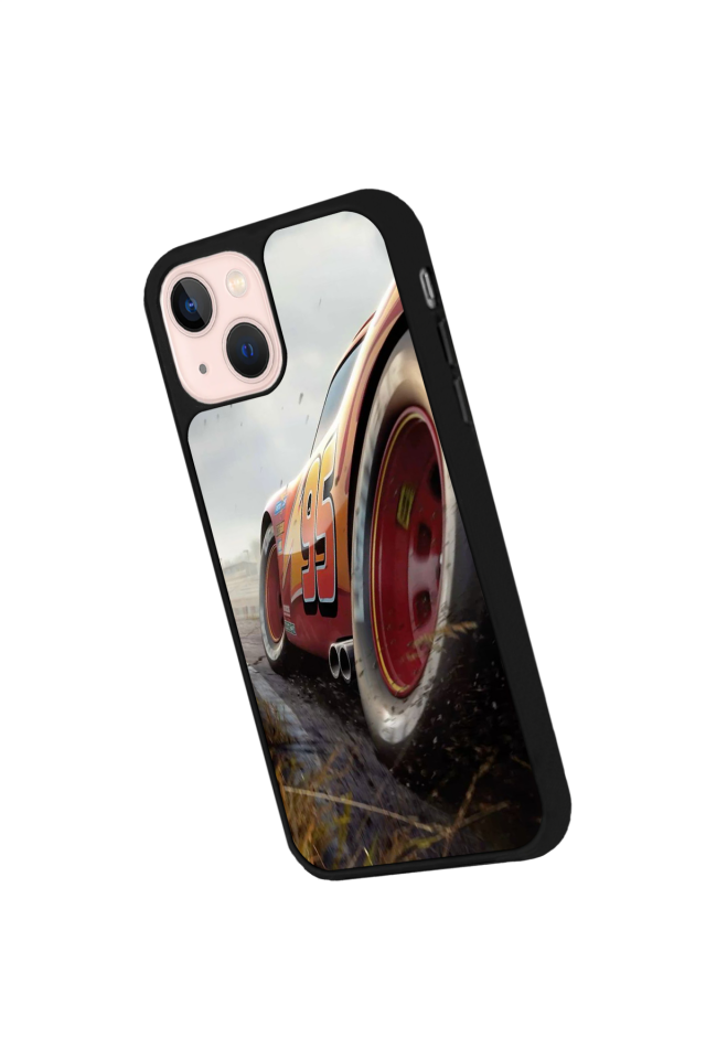 iPhone 15 Uyumlu Şimsek McQueen Tasarımlı Glossy Premium Kılıf