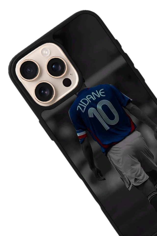 iPhone 15 Pro Uyumlu Zidane Tasarımlı Glossy Premium Kılıf