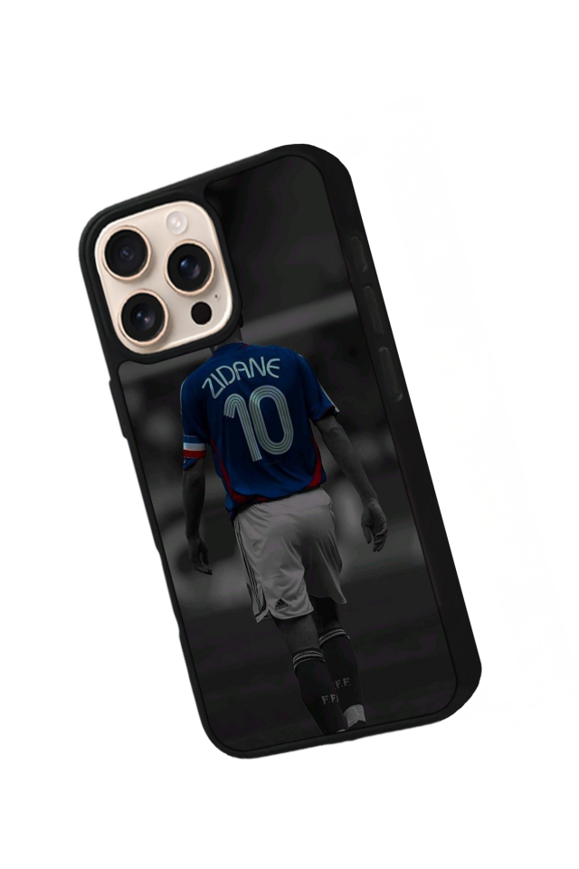 iPhone 15 Pro Uyumlu Zidane Tasarımlı Glossy Premium Kılıf