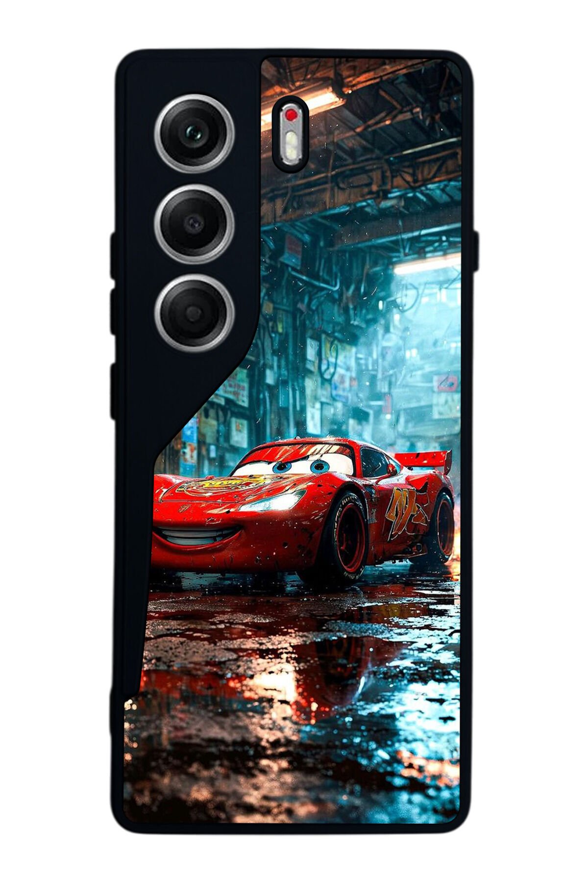 Tecno Camon 40 Uyumlu Şimsek McQueen Tasarımlı Glossy Premium Kılıf