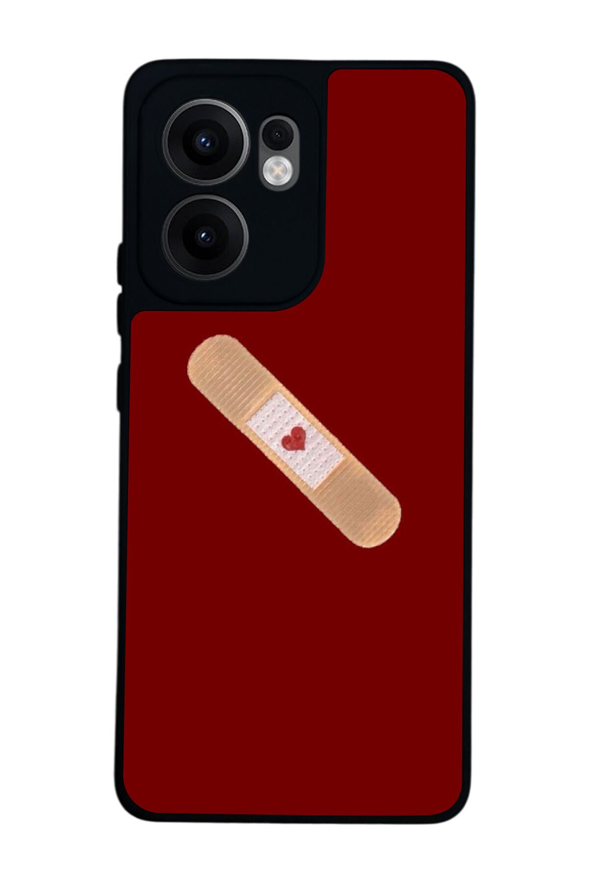 Oppo Reno 13F Uyumlu Kalp Love Tasarımlı Glossy Premium Kılıf