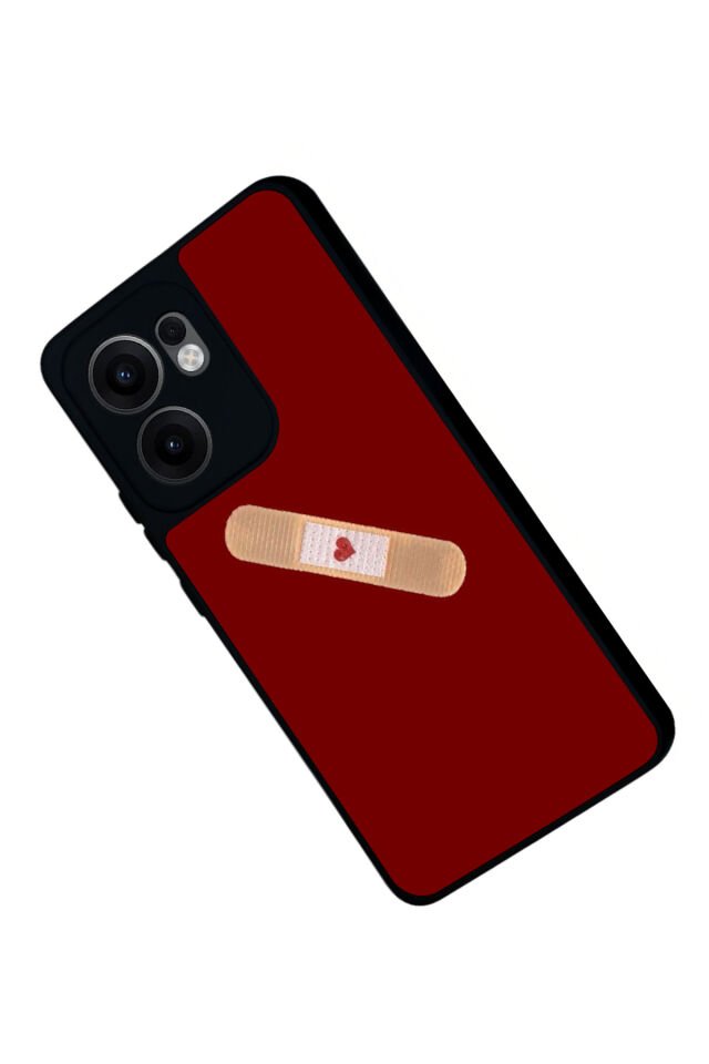 Oppo Reno 13F Uyumlu Kalp Love Tasarımlı Glossy Premium Kılıf