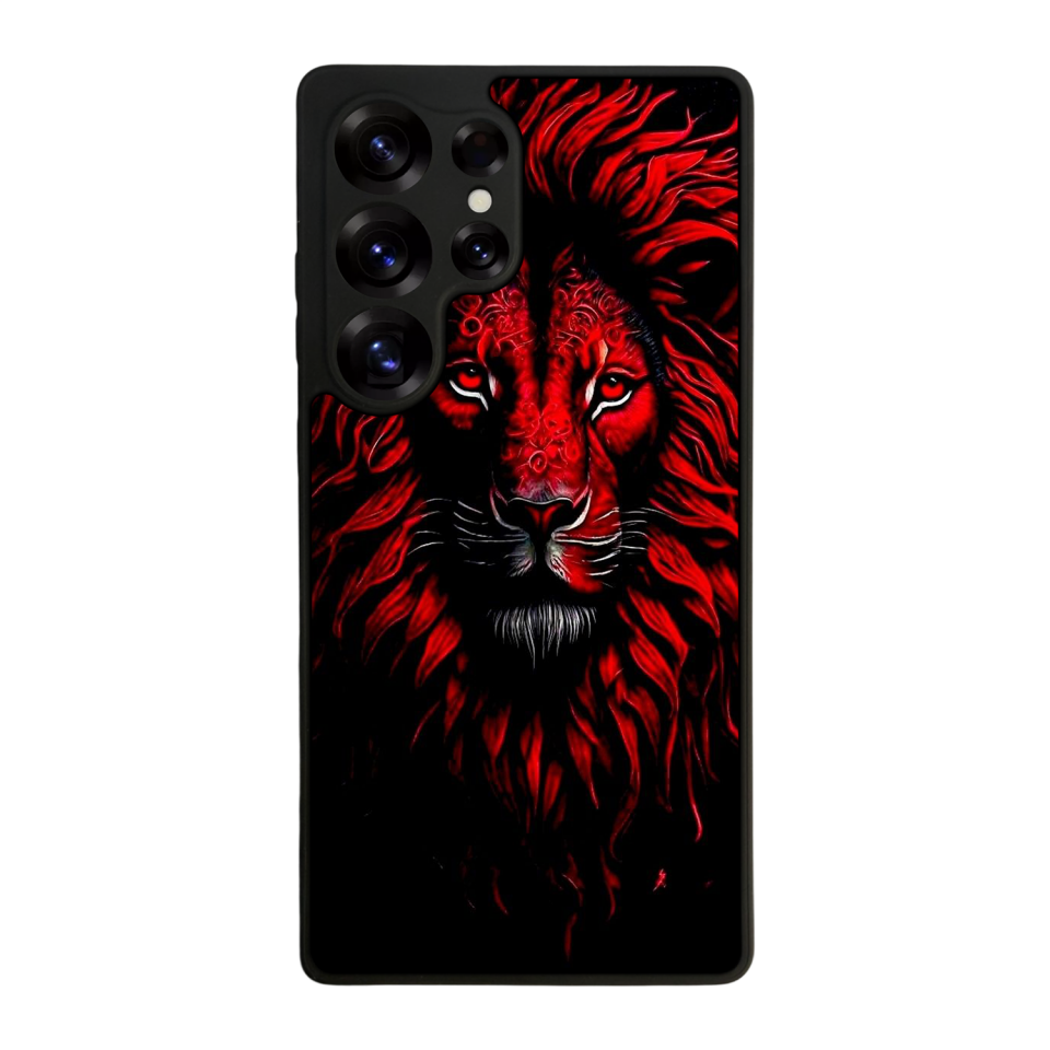 Samsung Galaxy S25 Ultra Uyumlu Aslan Tasarımlı Glossy Premium Kılıf