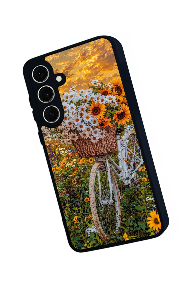 Samsung Galaxy S24 FE Uyumlu Cicek Tasarımlı Glossy Premium Kılıf