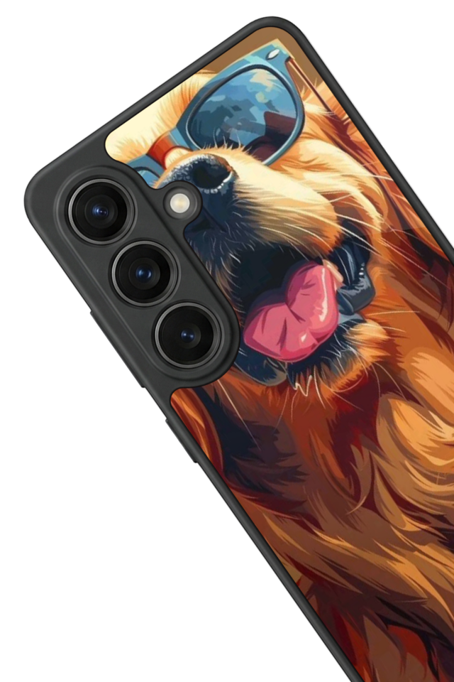 Samsung Galaxy S26 Uyumlu Golden Kopek Tasarımlı Glossy Premium Kılıf