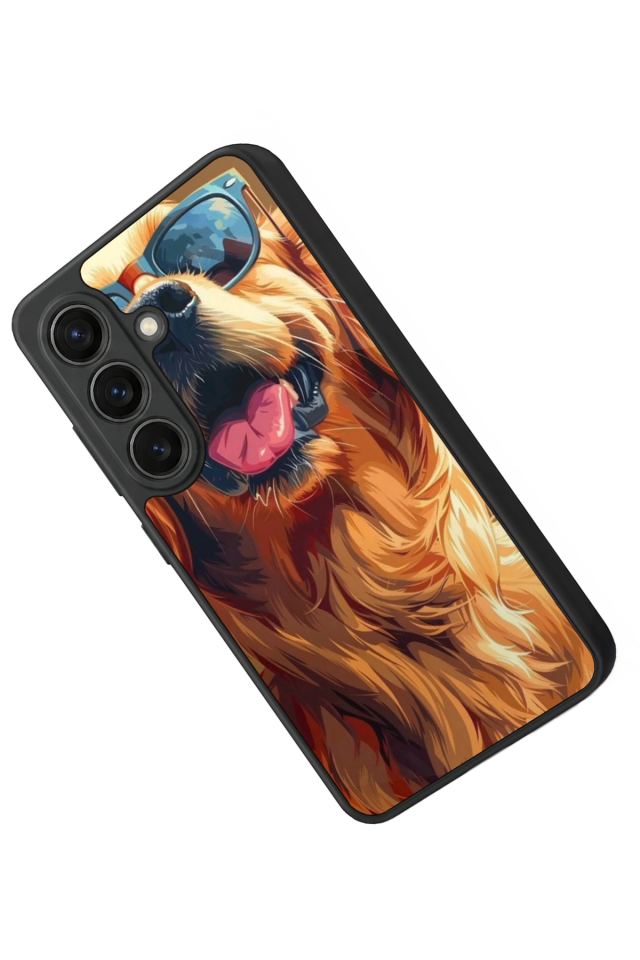 Samsung Galaxy S26 Uyumlu Golden Kopek Tasarımlı Glossy Premium Kılıf