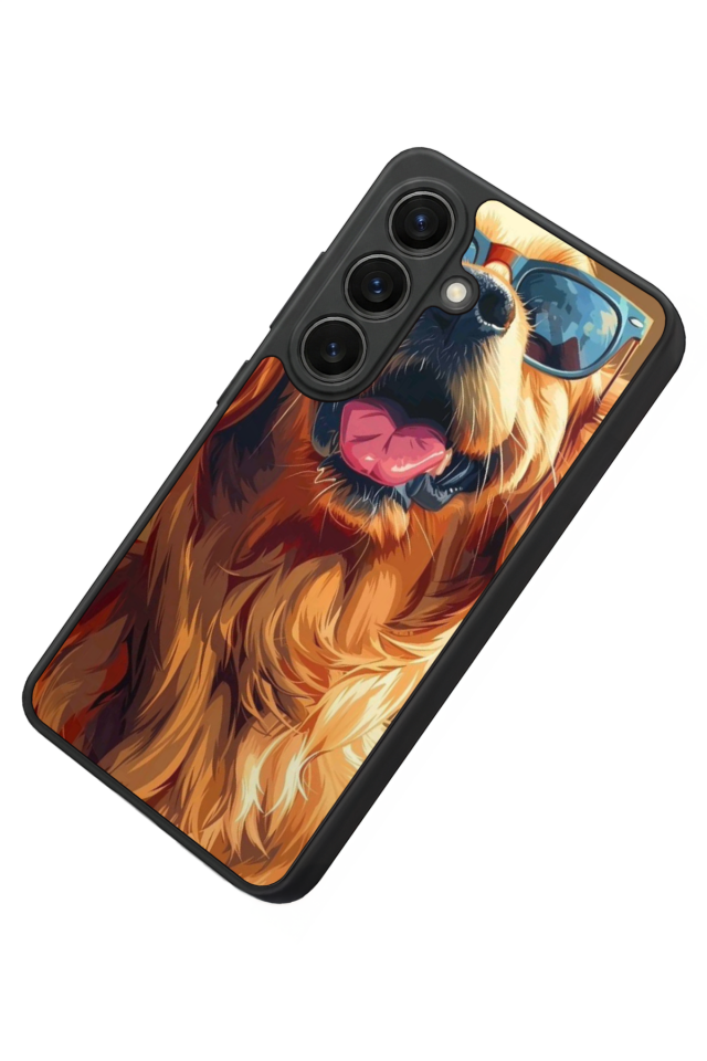 Samsung Galaxy S26 Uyumlu Golden Kopek Tasarımlı Glossy Premium Kılıf