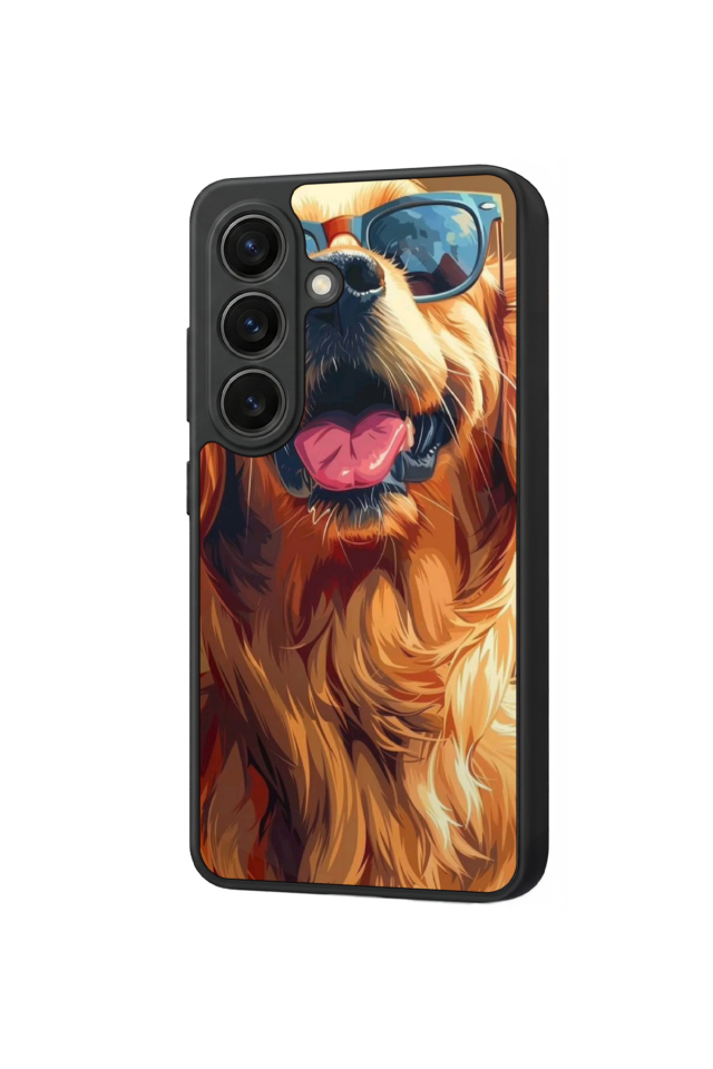 Samsung Galaxy S26 Uyumlu Golden Kopek Tasarımlı Glossy Premium Kılıf