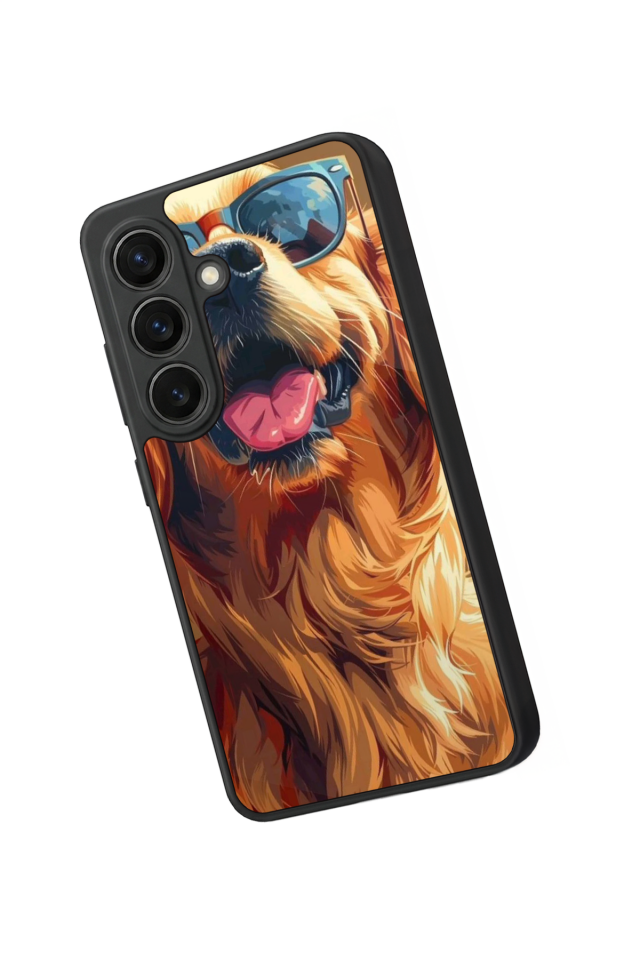 Samsung Galaxy S26 Uyumlu Golden Kopek Tasarımlı Glossy Premium Kılıf