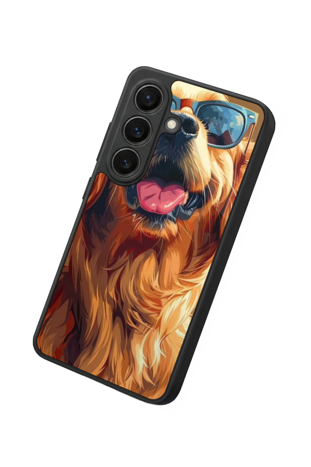 Samsung Galaxy S26 Uyumlu Golden Kopek Tasarımlı Glossy Premium Kılıf