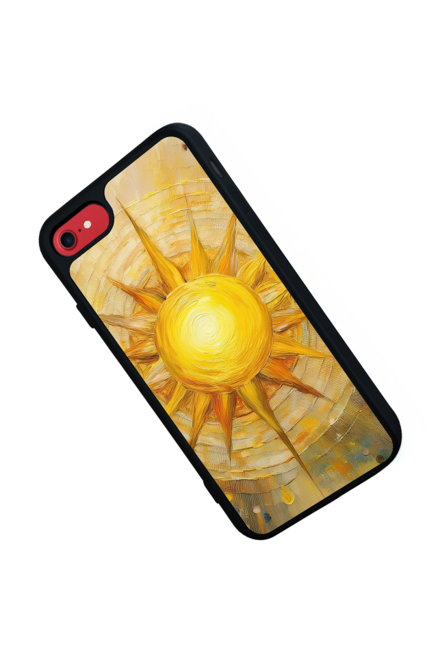 iPhone 8 Uyumlu Güneş Tasarımlı Glossy Premium Kılıf