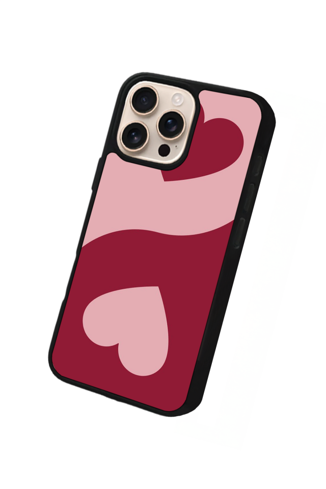 iPhone 15 Pro Max Uyumlu Kalp Love Tasarımlı Glossy Premium Kılıf