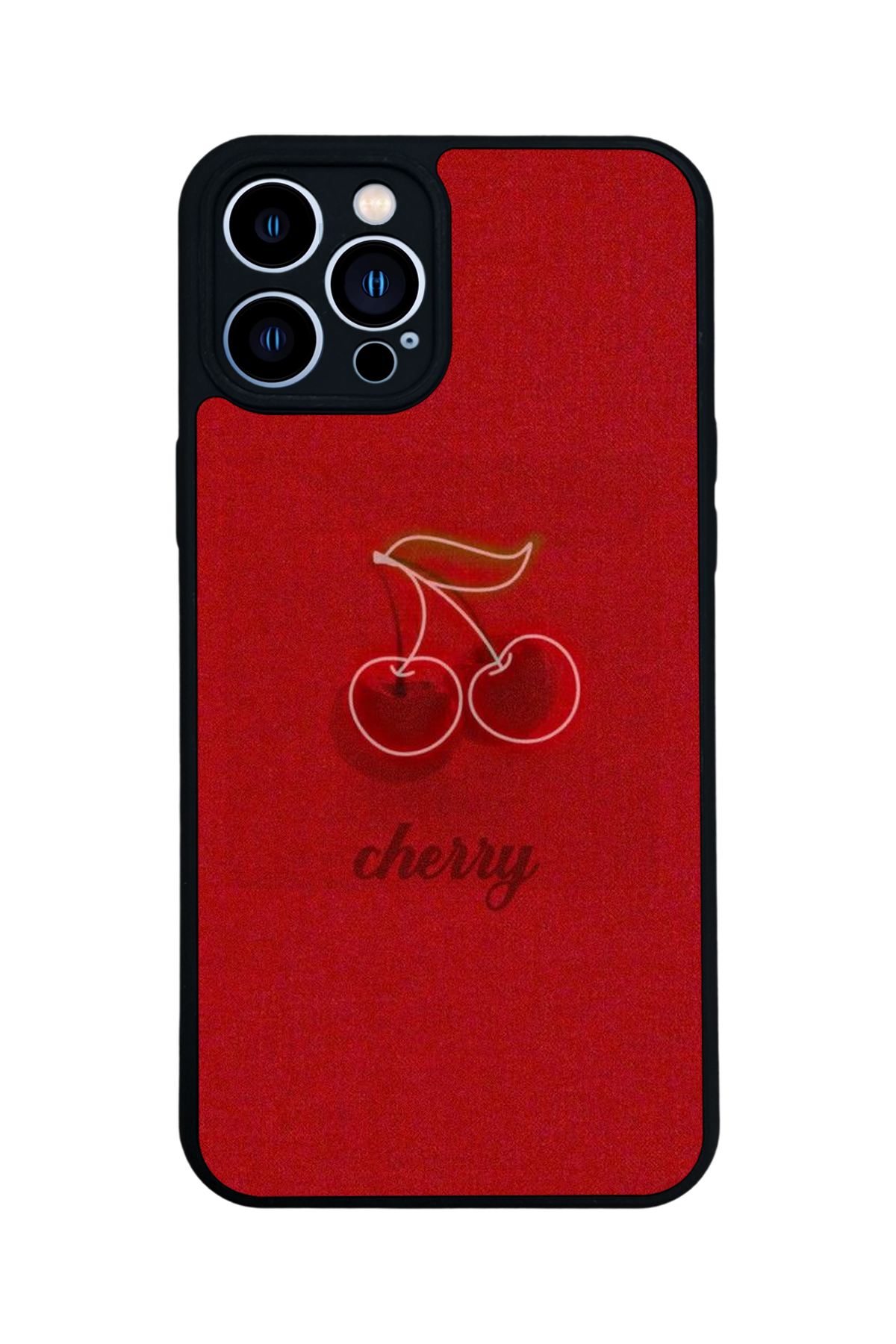 iPhone 13 Pro Max Uyumlu Kiraz Tasarımlı Glossy Premium Kılıf