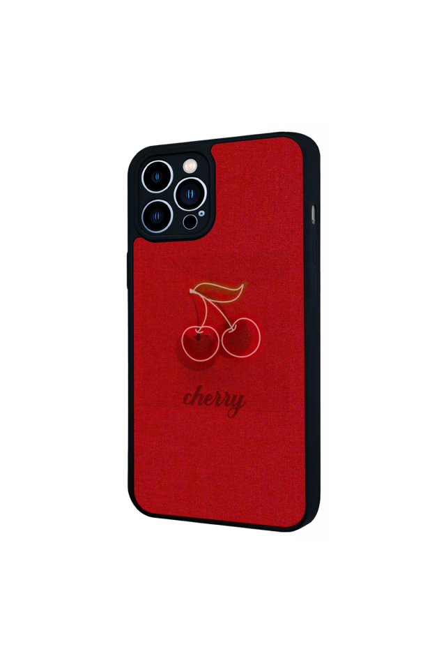 iPhone 13 Pro Max Uyumlu Kiraz Tasarımlı Glossy Premium Kılıf