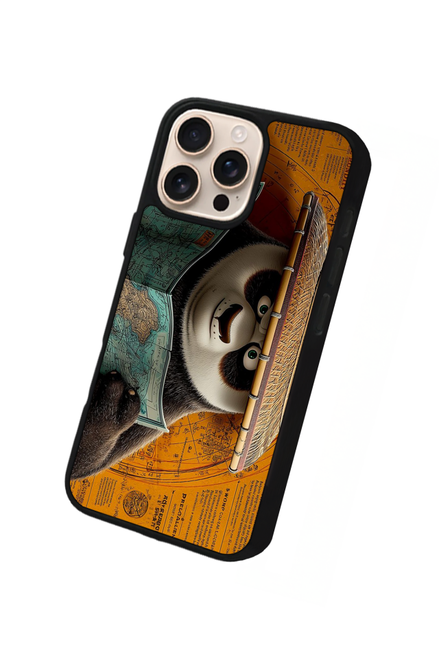 iPhone 14 Pro Uyumlu Kung Fu Panda Tasarımlı Glossy Premium Kılıf