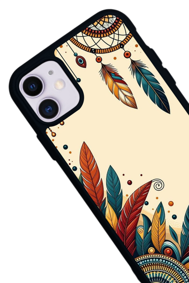 iPhone 11 Uyumlu Mandala Tasarımlı Glossy Premium Kılıf