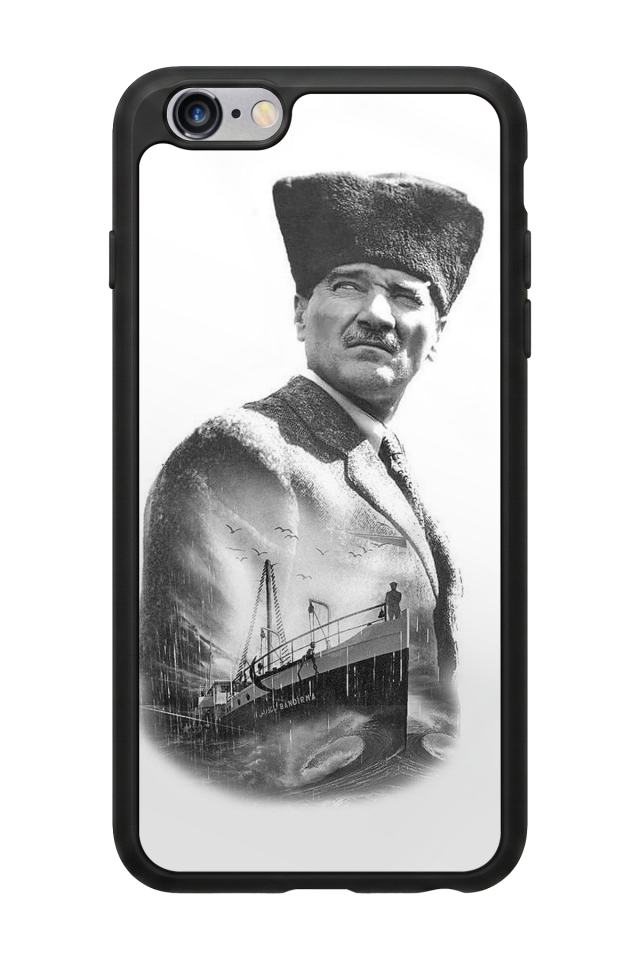 iPhone 6s Plus Uyumlu Mustafa Kemal Ataturk Tasarımlı Glossy Premium Kılıf