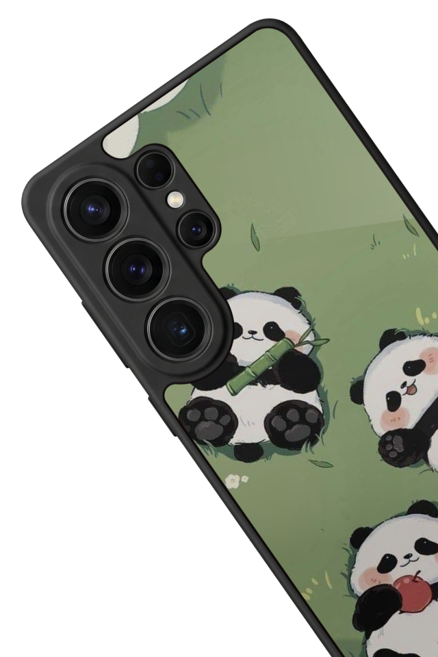 Samsung Galaxy S26 Ultra Uyumlu Panda Tasarımlı Glossy Premium Kılıf