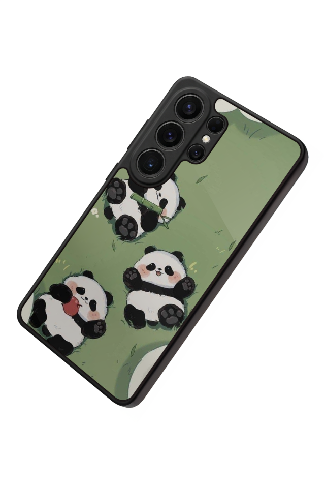 Samsung Galaxy S26 Ultra Uyumlu Panda Tasarımlı Glossy Premium Kılıf