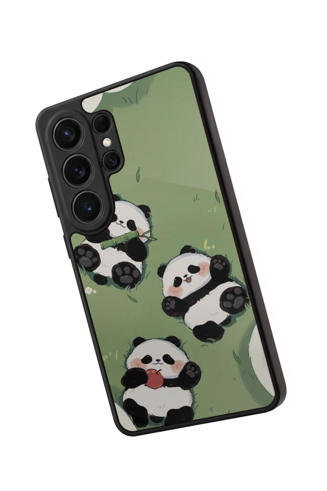Samsung Galaxy S26 Ultra Uyumlu Panda Tasarımlı Glossy Premium Kılıf