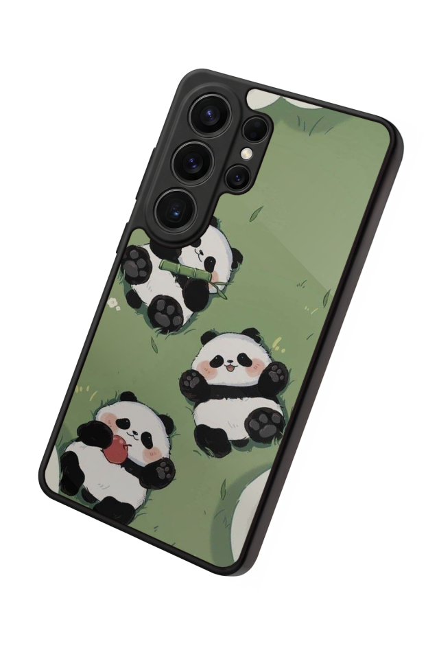 Samsung Galaxy S26 Ultra Uyumlu Panda Tasarımlı Glossy Premium Kılıf