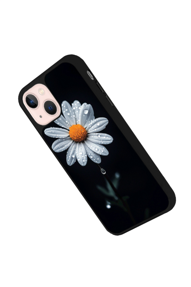 iPhone 15 Plus Uyumlu Papatya Tasarımlı Glossy Premium Kılıf