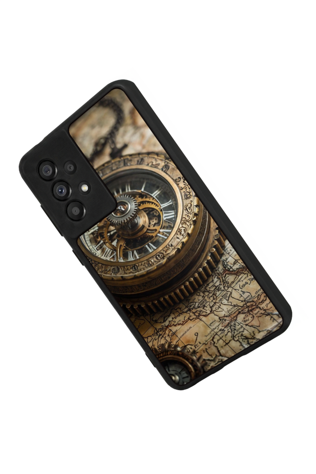 Samsung Galaxy A73 Uyumlu Pusula Tasarımlı Glossy Premium Kılıf
