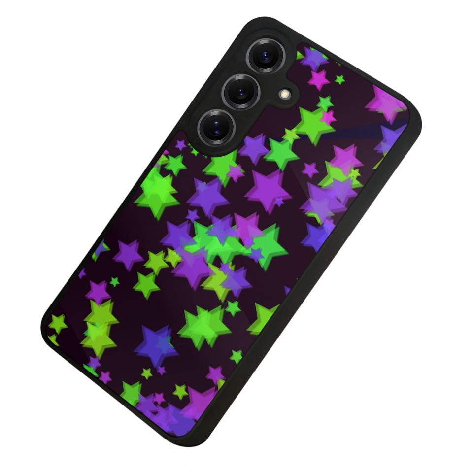 Samsung Galaxy S25 Uyumlu Retro Yildizlar Tasarımlı Glossy Premium Kılıf