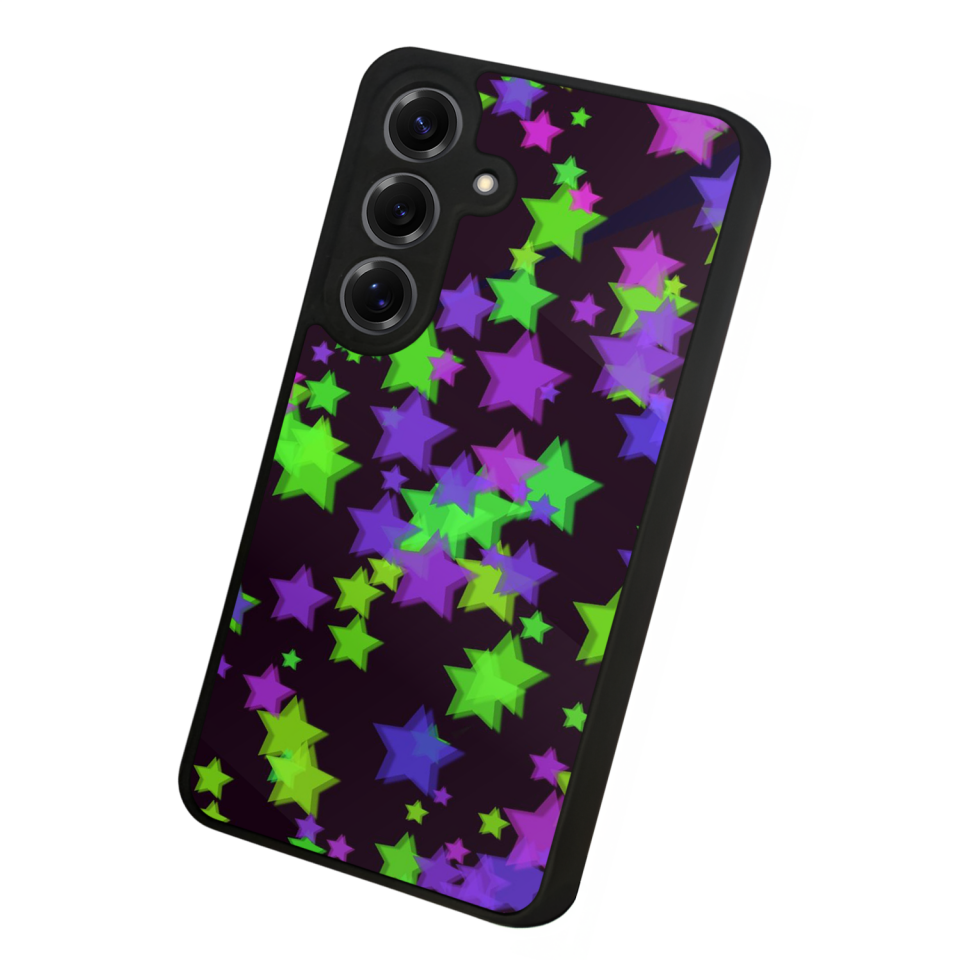 Samsung Galaxy S25 Uyumlu Retro Yildizlar Tasarımlı Glossy Premium Kılıf