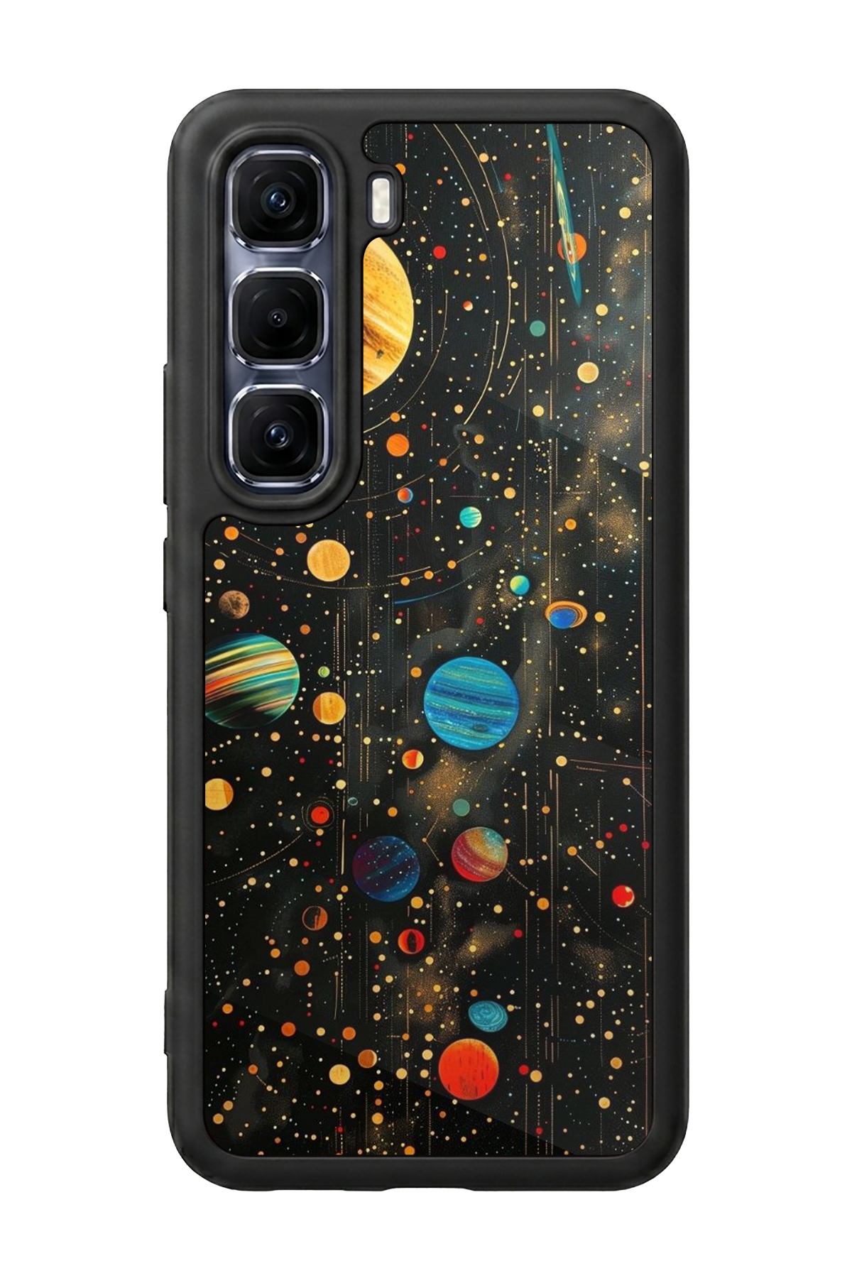 Infinix Hot 60 Pro Plus Uyumlu Uzay Tasarımlı Glossy Premium Kılıf