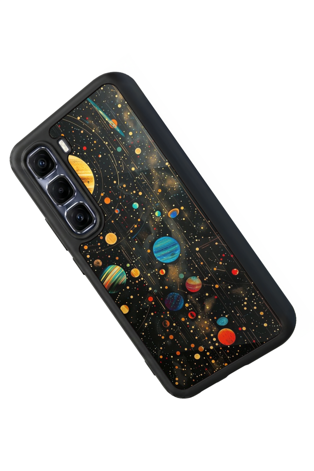 Infinix Hot 60 Pro Plus Uyumlu Uzay Tasarımlı Glossy Premium Kılıf