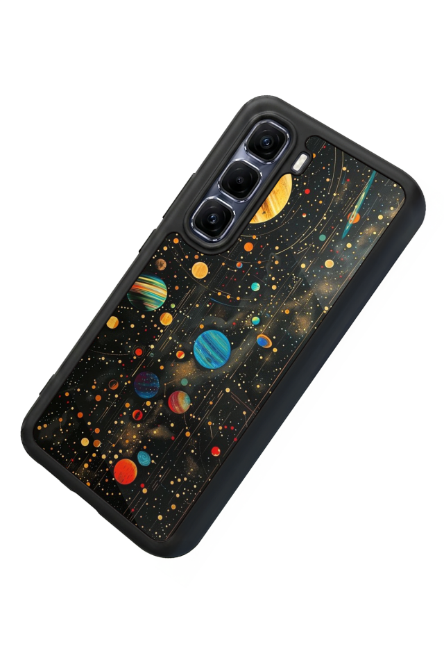 Infinix Hot 60 Pro Plus Uyumlu Uzay Tasarımlı Glossy Premium Kılıf