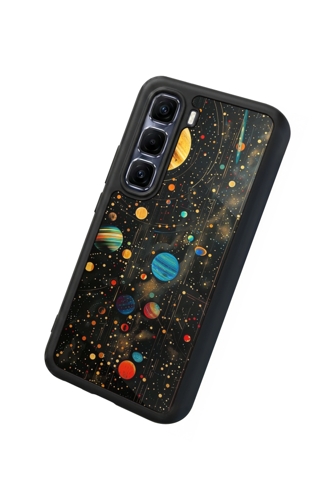 Infinix Hot 60 Pro Plus Uyumlu Uzay Tasarımlı Glossy Premium Kılıf