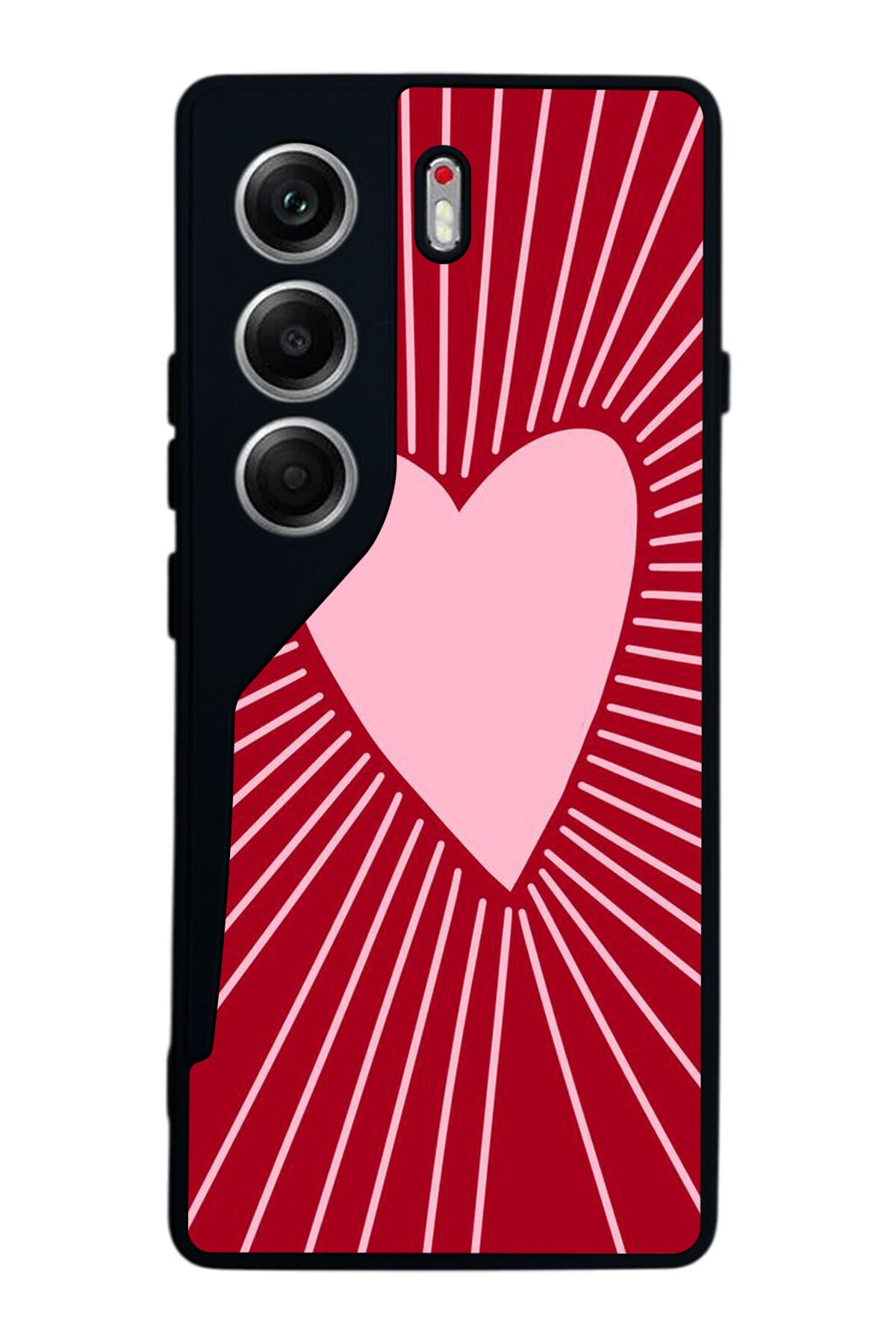 Tecno Camon 40 Uyumlu Kalp Love Tasarımlı Glossy Premium Kılıf