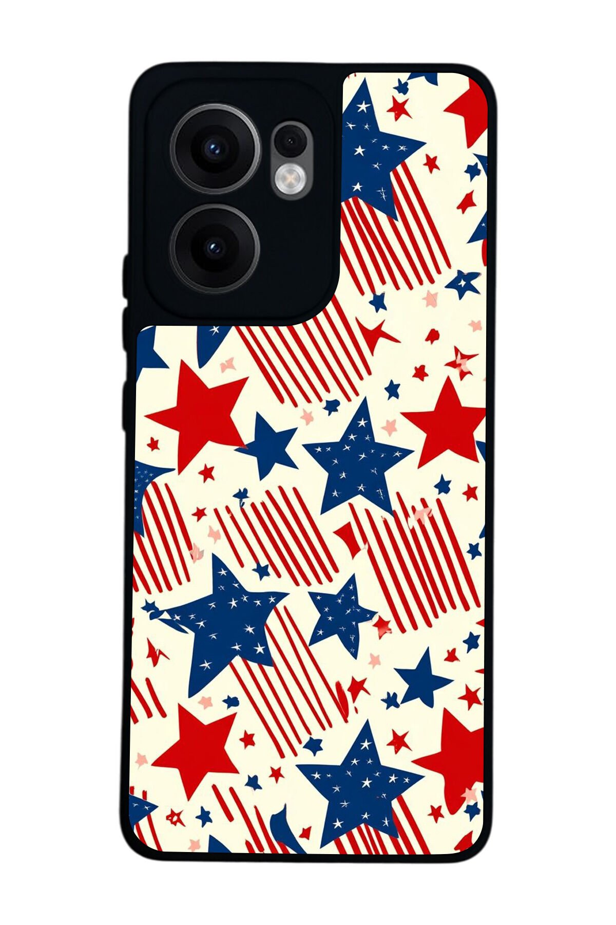 Oppo Reno 13F Uyumlu Retro Yildizlar Tasarımlı Glossy Premium Kılıf