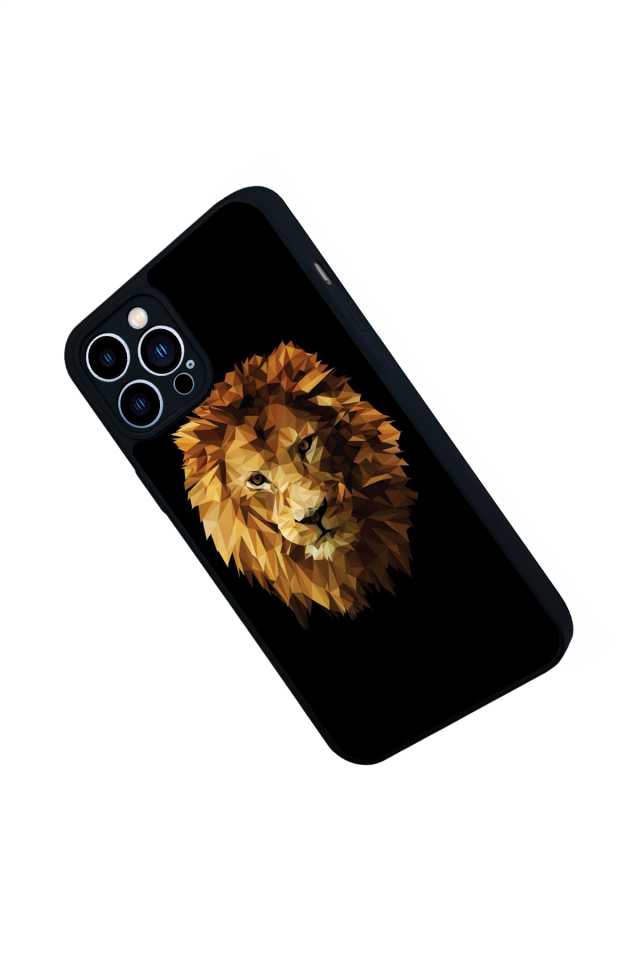 iPhone 12 Pro Max Uyumlu Aslan Tasarımlı Glossy Premium Kılıf
