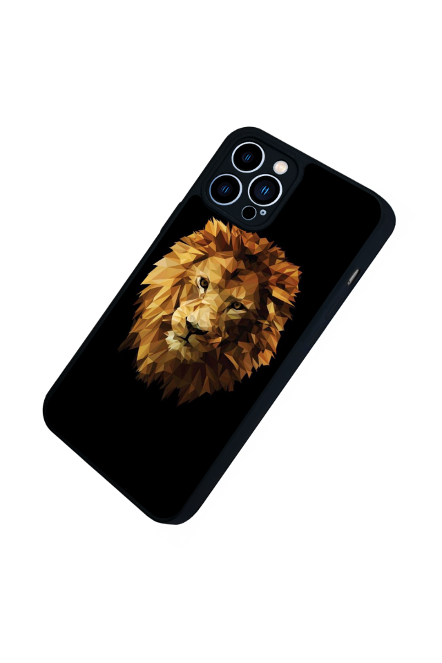 iPhone 12 Pro Max Uyumlu Aslan Tasarımlı Glossy Premium Kılıf
