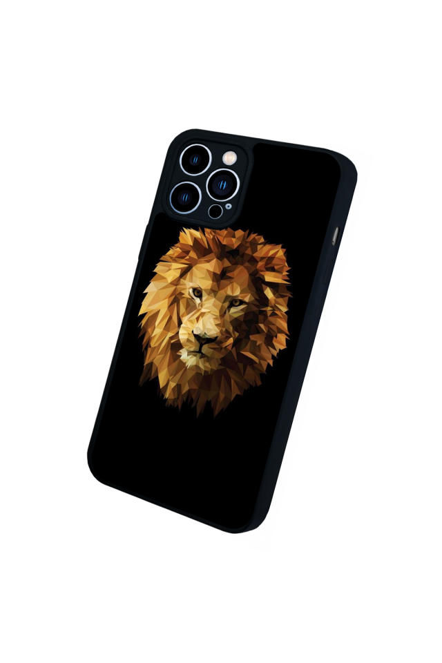 iPhone 12 Pro Max Uyumlu Aslan Tasarımlı Glossy Premium Kılıf