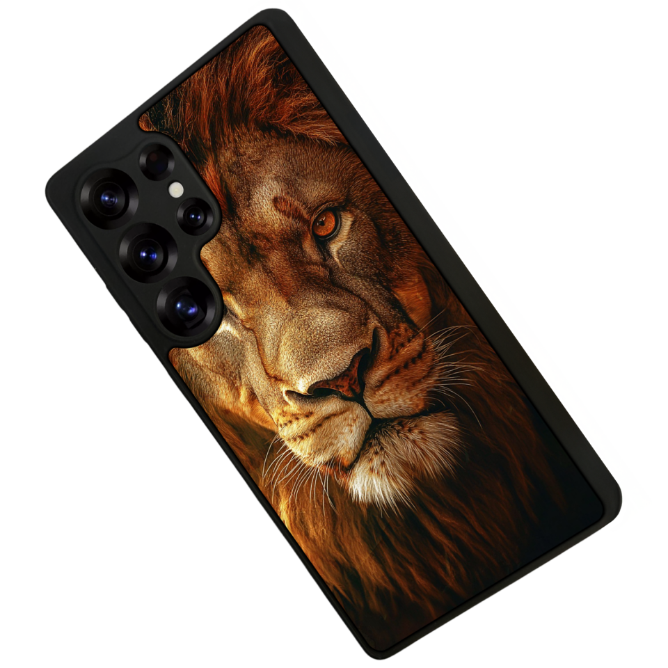 Samsung Galaxy S25 Ultra Uyumlu Aslan Tasarımlı Glossy Premium Kılıf