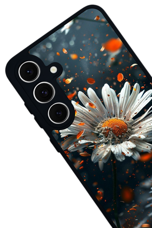 Samsung Galaxy S24 FE Uyumlu Cicek Tasarımlı Glossy Premium Kılıf