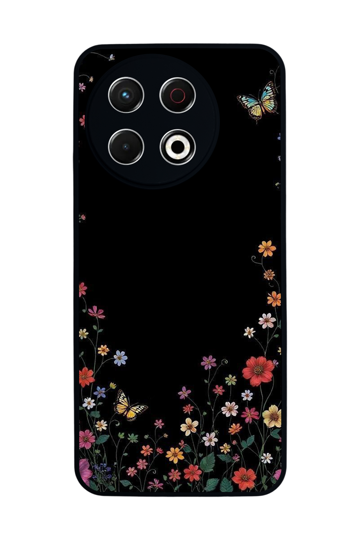 Tecno Spark 30 Pro Uyumlu Floral Tasarımlı Glossy Premium Kılıf
