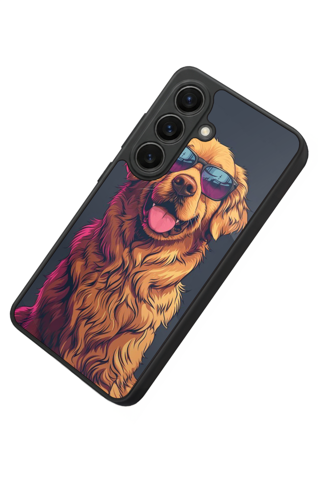 Samsung Galaxy S26 Uyumlu Golden Kopek Tasarımlı Glossy Premium Kılıf