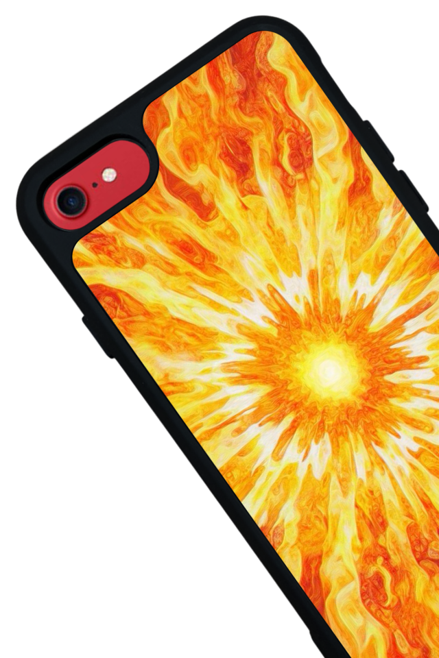 iPhone 8 Uyumlu Güneş Tasarımlı Glossy Premium Kılıf