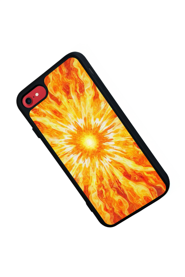 iPhone 8 Uyumlu Güneş Tasarımlı Glossy Premium Kılıf