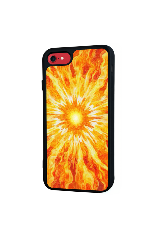 iPhone 8 Uyumlu Güneş Tasarımlı Glossy Premium Kılıf