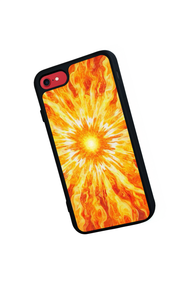 iPhone 8 Uyumlu Güneş Tasarımlı Glossy Premium Kılıf