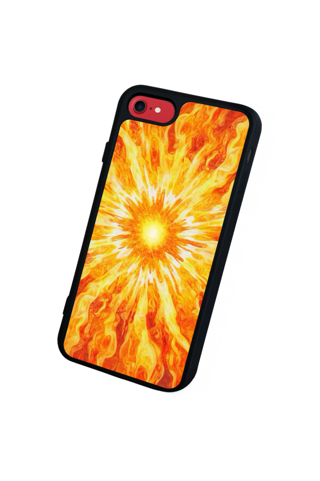 iPhone 8 Uyumlu Güneş Tasarımlı Glossy Premium Kılıf