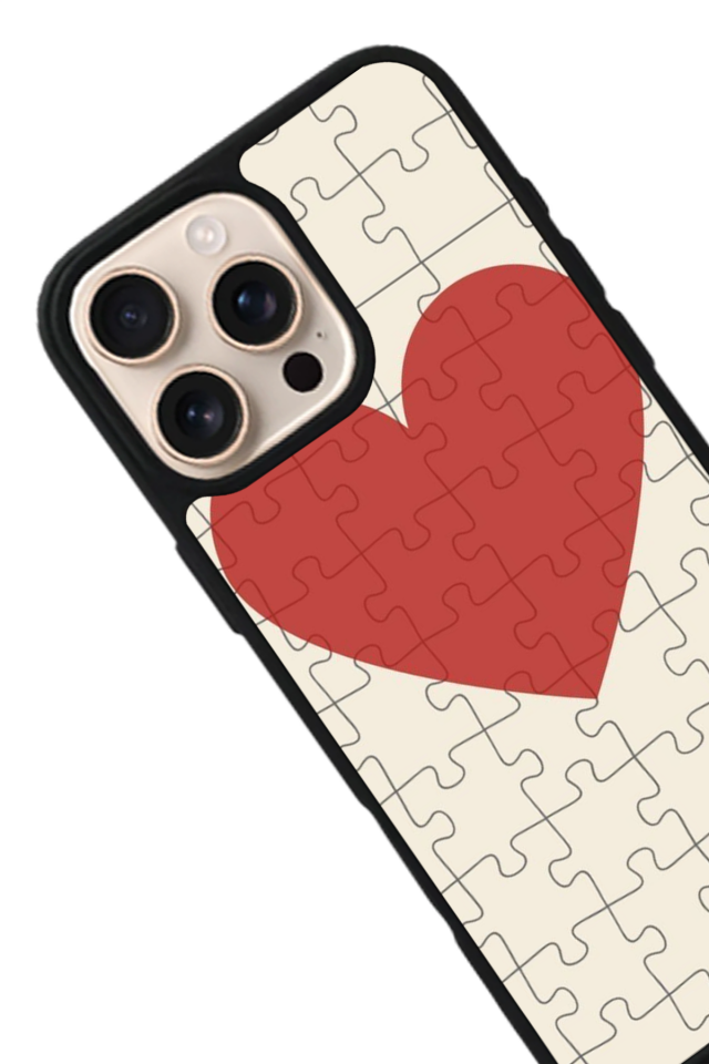 iPhone 15 Pro Max Uyumlu Kalp Love Tasarımlı Glossy Premium Kılıf