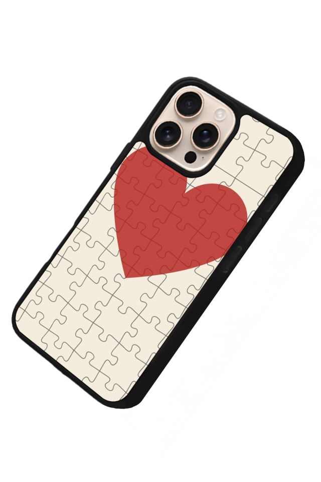 iPhone 15 Pro Max Uyumlu Kalp Love Tasarımlı Glossy Premium Kılıf