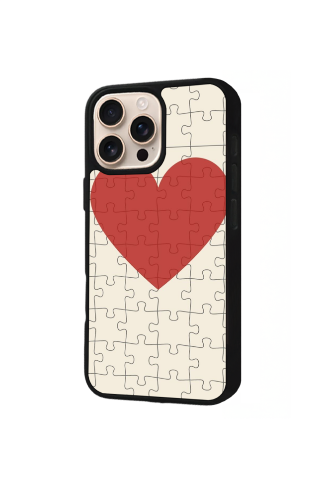 iPhone 15 Pro Max Uyumlu Kalp Love Tasarımlı Glossy Premium Kılıf